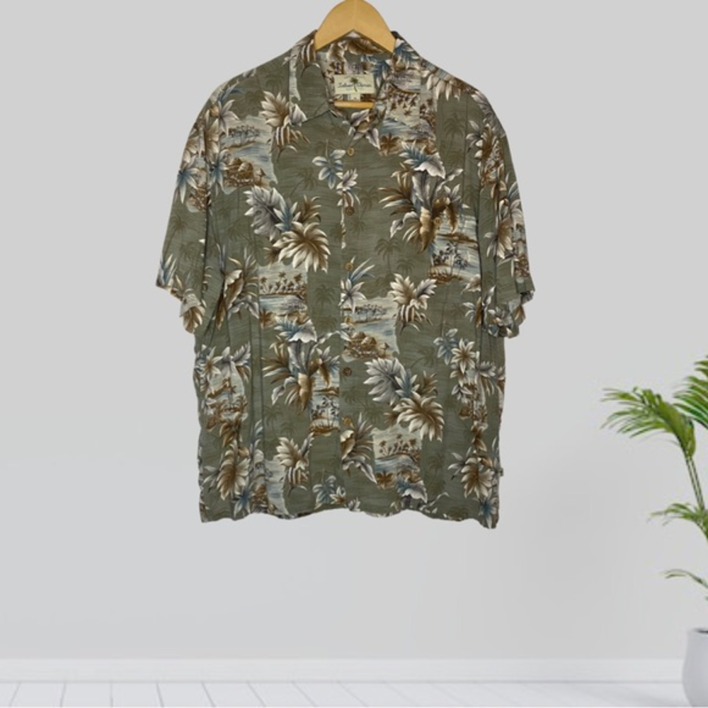 Men’s Island Shores Hawaiian Short Sleeve Shirt Size X-Large